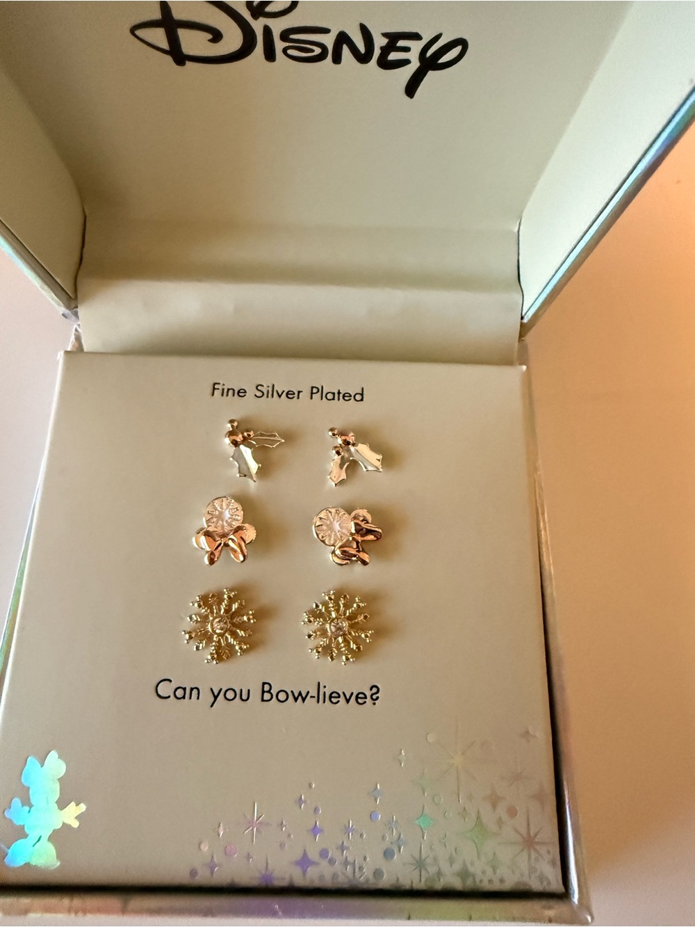 Disney Gold & Rose Gold Plated Women's Earring Set holiday